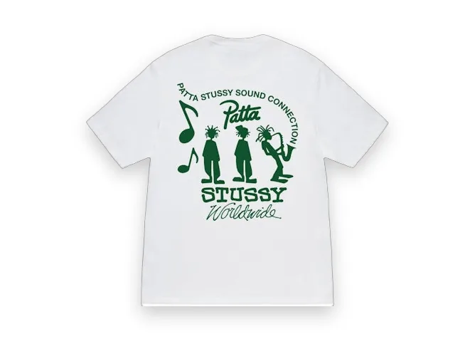 Stussy x Patta Sound Connection Tee White 1